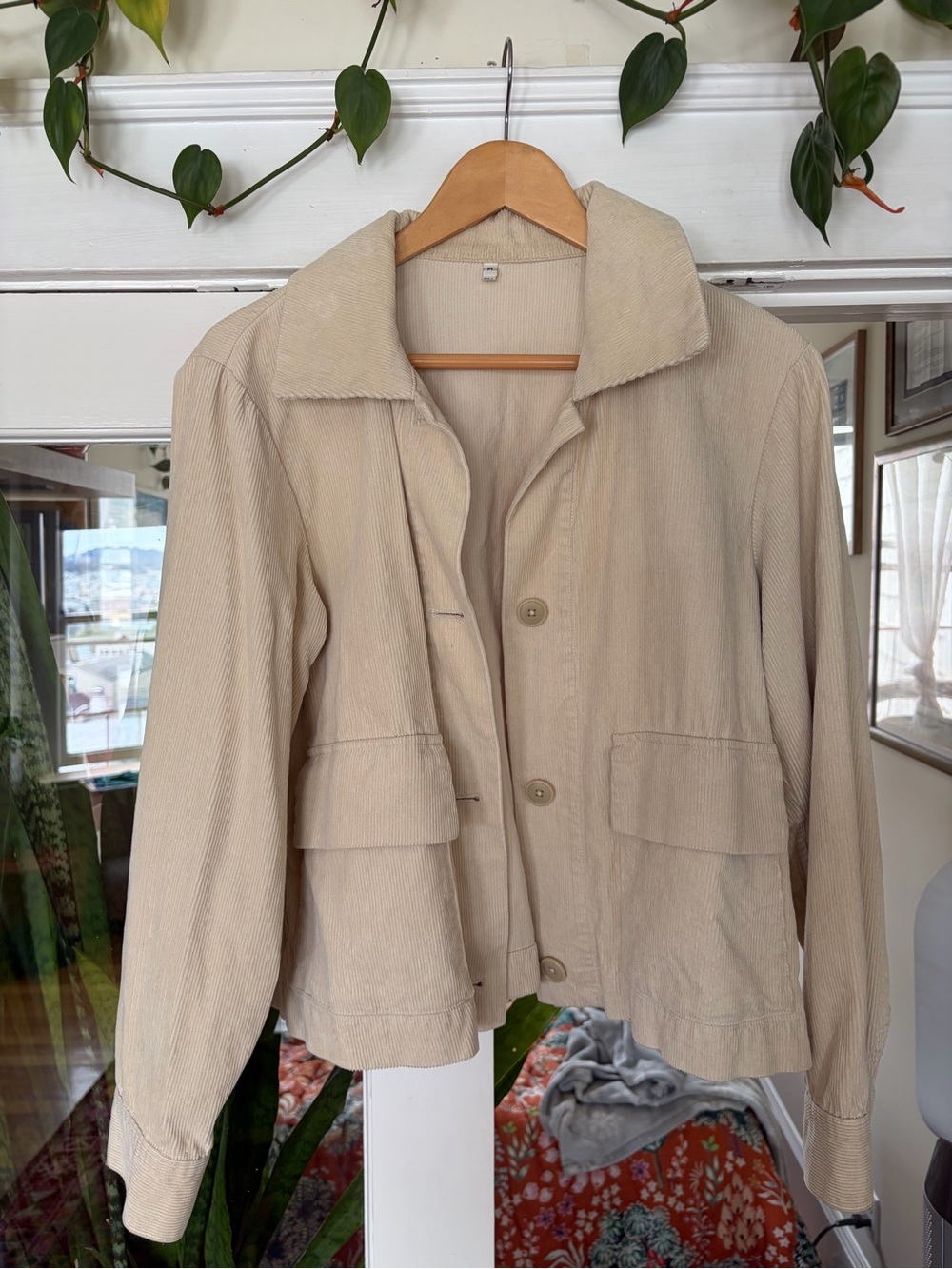 muji corduroy jacket - cream